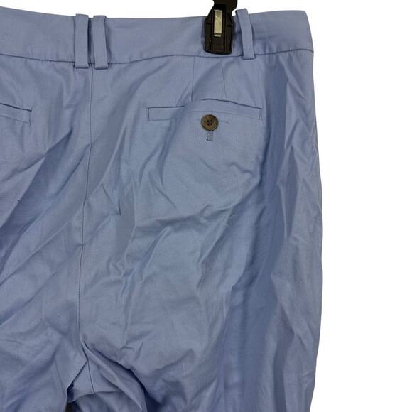 Talbots The Perfect Crop Curvy Womens Blue Khaki Chinos Flat Front Pants sz 14 - Picture 13 of 16